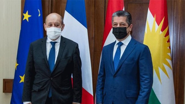 Başbakan Barzani ve Fransa Dışişleri Bakanı göçmen krizini görüştü