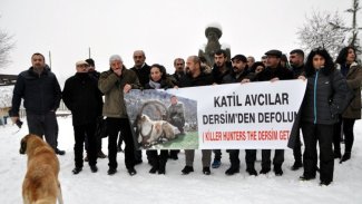Dersimde avcı grubuna protesto ve suç duyurusu