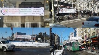 PAK Diyarbakır’da Pankartlarla Kürtçe Seçmeli Ders Çağrısında Bulundu