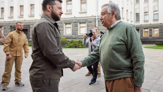 Ukrayna: Rusya Kiev'i BM Genel Sekreteri Guterres'in ziyareti sırasında vurdu
