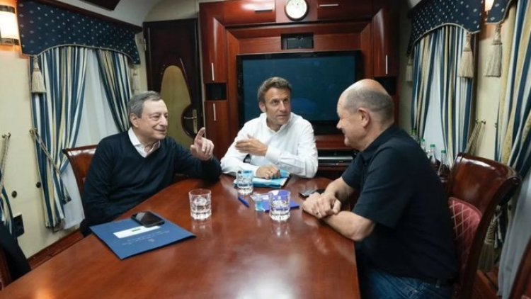 Almanya, Fransa ve İtalya liderleri, Kiev'e gitti