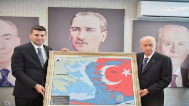 ABD'den Bahçeli'ye hediye edilen haritaya tepki!