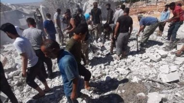 Afrin'de briket evlere roketli saldırı