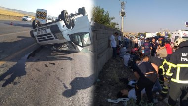 Batman'da işçi servisi kaza yaptı: 16 yaralı