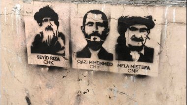 CNK, Diyarbakır'da Kürt liderlerinin resimlerini duvarlara boyadı