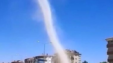 Elazığ'da çıkan hortum panik yarattı