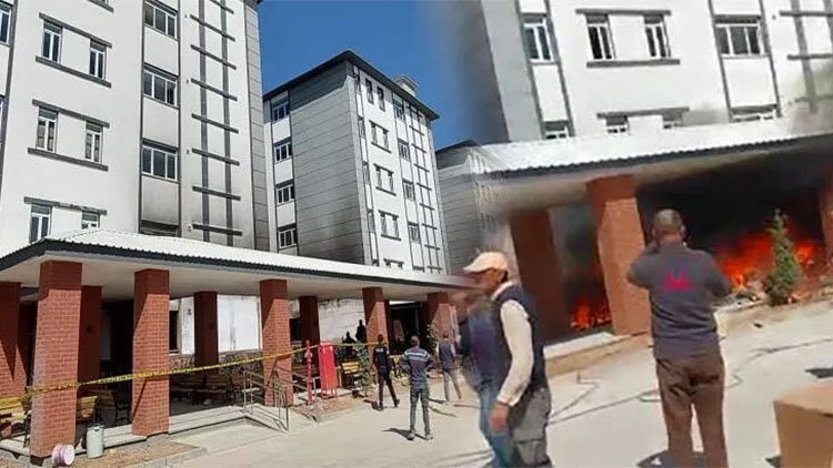 Bitlis'te kız öğrenci yurdunda yangın