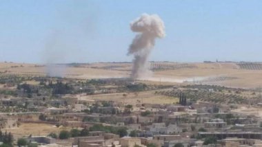 Menbic’in köylerine bombardıman