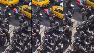 İran polisi kadın göstericiyi taciz etti