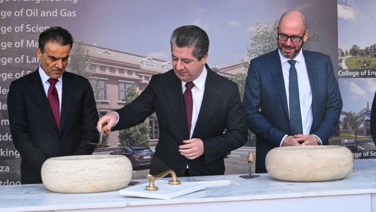 Mesrur Barzani, Kürdistan Bölgesi'ndeki ilk İngiliz üniversitesinin temelini attı
