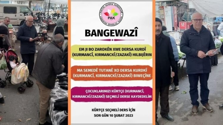 PAK Batman'da 'Kürtçe Seçmeli Ders' broşürü dağıttı