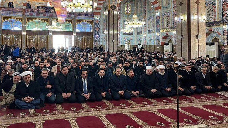Kürdistan Bölgesi’nde depremlerde yaşamını yitirenler için gıyabi cenaze namazı kılındı