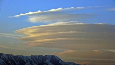 Yüksekova semalarında mercek bulutu oluştu