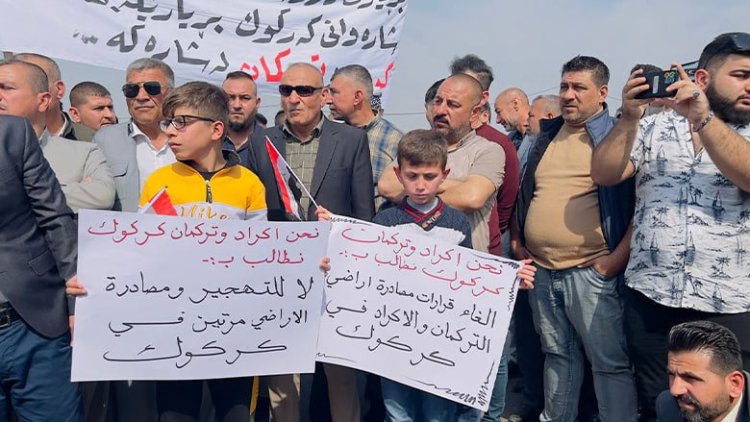 Kerkük'te Araplaştırma politikasına karşı gösteri düzenlendi