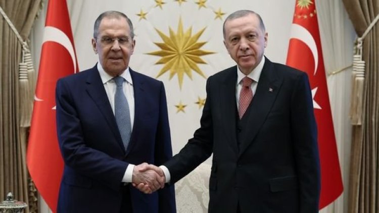 Erdoğan, Rusya Dışişleri Bakanı Lavrov'la bir araya geldi