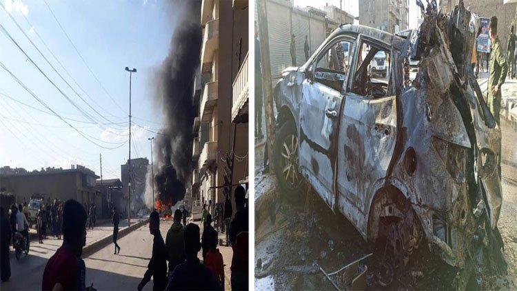 Menbic’te bir araçta patlama meydana geldi