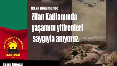HAK-PAR, Zilan Katliamı'nda yaşamını yitirenleri andı