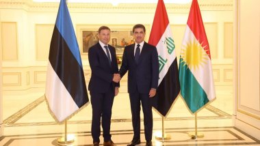  Neçirvan Barzani, Estonya Savunma Bakanı Pevkor’u kabul etti