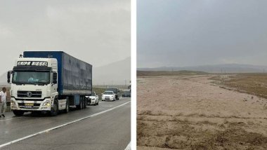 Ağrı'da sel: Türkiye-İran kara yolu ulaşıma kapandı