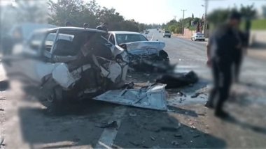 Antep'te feci kaza! İki otomobil kafa kafaya çarpıştı