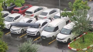 Ankara’da F-4 savaş uçağının parçası otoparka düştü