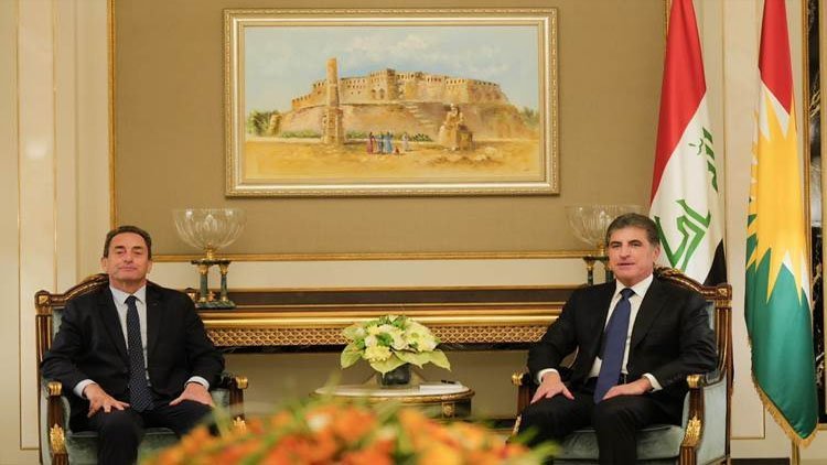 Neçirvan Barzani, Fransa’nın Bağdat Büyükelçisi Chevalier'ı kabul etti