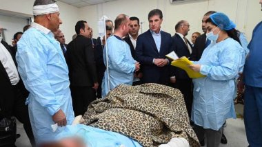 Neçirvan Barzani, Hemdaniye yaralılarını ziyaret etti