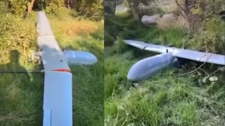 Amedi ilçesinde bilinmeyen bir İHA düştü