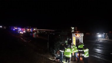 Kayseri'de kaza! Muş-Bursa seferini yapan otobüs devrildi