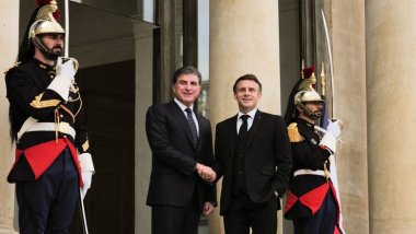Macron'dan Başkan Neçirvan Barzani'ye: 'Burada olmandan kıvanç duyuyorum'