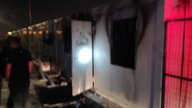 Diyarbakır’da depremzedelerin kaldığı konteyner kentte yangın