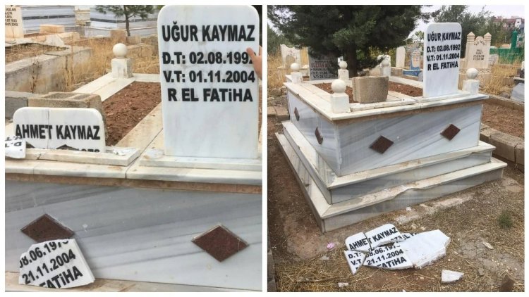 Uğur Kaymaz ve babasının mezarına saldırı