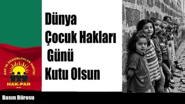 HAK-PAR: Dünya Çocuk Hakları Günü Kutu Olsun