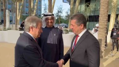 BM Genel Sekreteri ile BAE Devlet Başkanı, Mesrur Barzani’yi kabul etti