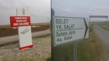 Kayyım Kürtçe tabelayı kaldırdı