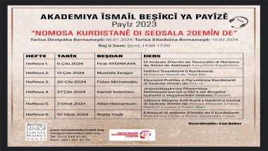 İsmail Beşikci Güz Akademisi - Güz 2023  '20. Yüzyılda Kürdistan'ın Nomosu'