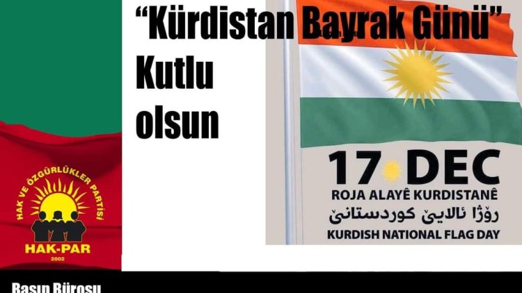 HAK-PAR'dan Kürdistan Bayrak günü kutlaması