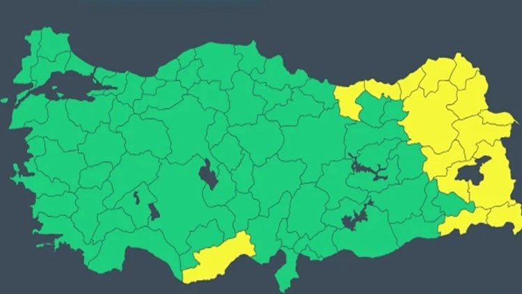 Meteoroloji'den 14 il için sarı kodlu uyarı