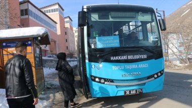 Hakkari'de 31 Mart'a kadar ulaşım ücretsiz oldu