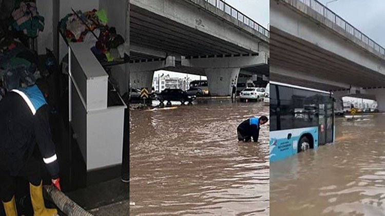 Urfa'da sağanak: Küçük dereler taştı, bazı evleri su bastı