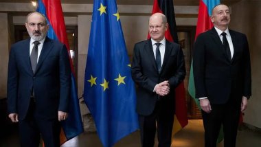 Münih'te üçlü görüşme: Aliyev ve Paşinyan bir araya geldi