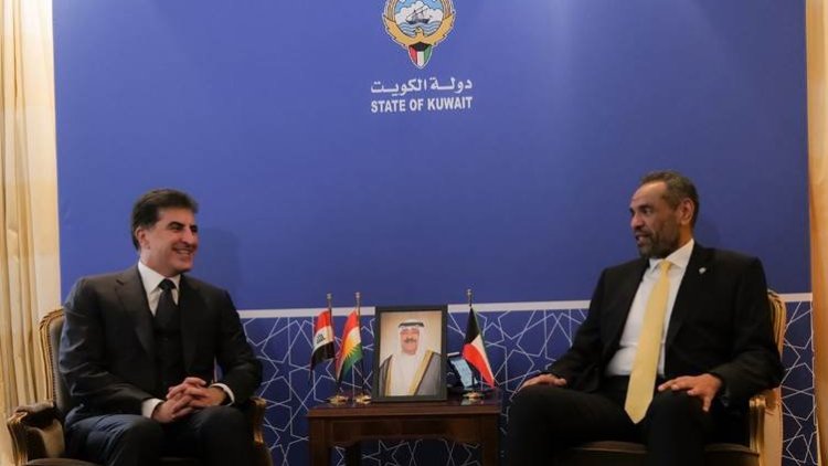 Neçirvan Barzani, Kuveyt Dışişleri Bakanı Al-Yahya bir araya geldi